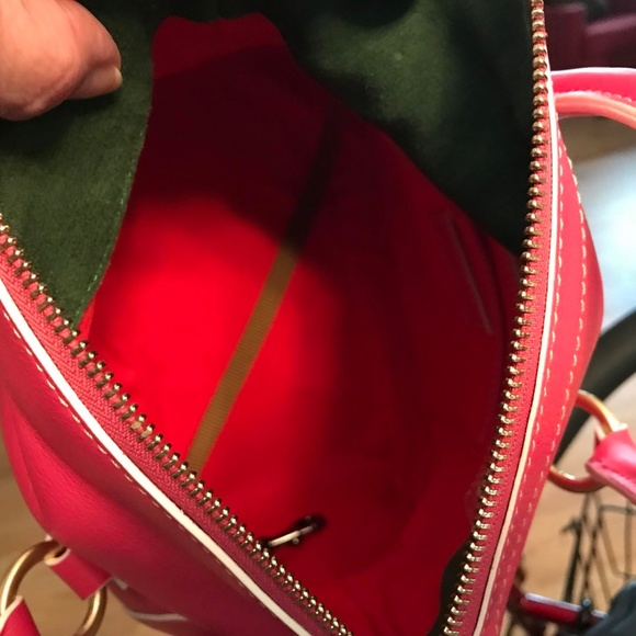 Dooney and Bourke Florentine Fuchsia Satchel - Picture 7 of 10